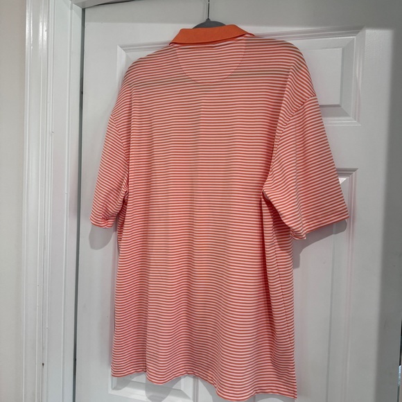 Sakman Golf Men’s Polo XL Orange with White Stripes - Picture 2 of 3